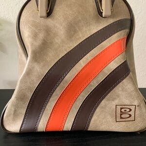 Brunswick Brown and Orange Vintage Bowling Bag